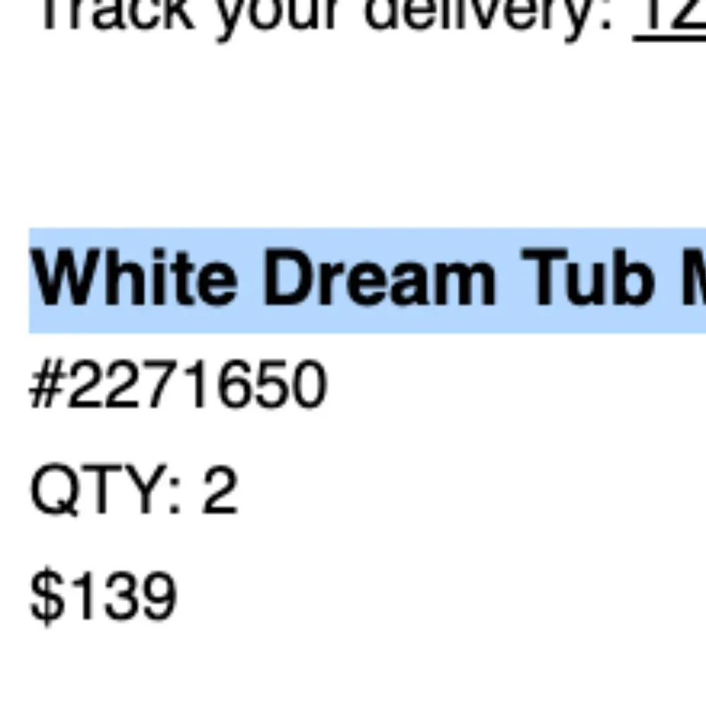 New Pottery Barn White Dream Tub Mat, 20x34